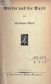 Cover of: Goethe und die Musik.