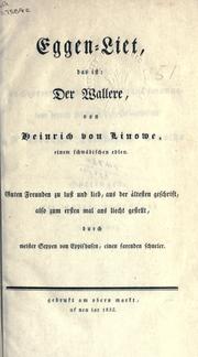 Cover of: Eggen-Liet by Heinrich von Linowe