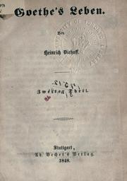 Cover of: Goethe's Leben. by Heinrich Viehoff