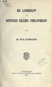 Cover of: Landschaft in Gottfried Kellers Prosawerken.
