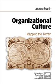 Cover of: Organizational Culture: Mapping the Terrain (Foundations for Organizational Science)