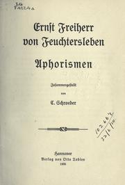 Cover of: Aphorismen