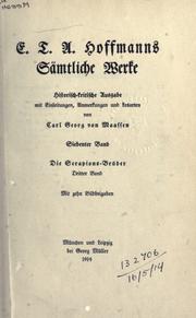 Cover of: Sämtliche Werke by E. T. A. Hoffmann