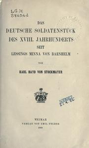 Cover of: deutsche Soldatenstück des XVIII.  Jahrhunderts seit Lessings Minna von Barnhelm.