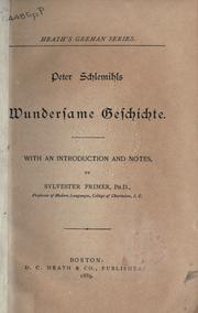 Cover of: Peter Schlemihls wundersame Geschichte