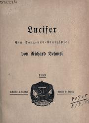 Cover of: Lucifer: ein Tanz und Glanzspiel.