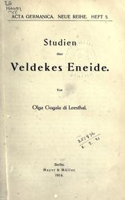 Cover of: Studien über Veldekes Eneide. by Olga Gogala di Leesthal