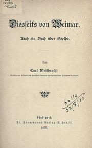 Cover of: Diesseits von Weimar: auch ein Buch über Goethe.