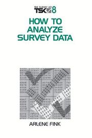 Cover of: How to Analyze Survey Data (Survey Kit, 8)