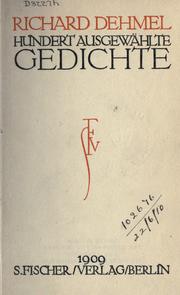 Cover of: Hundert ausgewählte Gedichte.