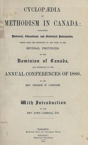 Cyclopaedia of Methodism in Canada by George H. Cornish