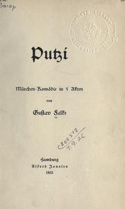 Cover of: Putzi: Märchen-Komödie in 5 Akten.