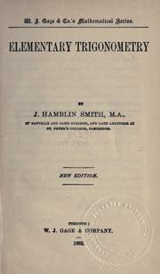Cover of: Elementary trigonometry