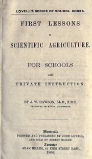 Cover of: First lessons in scientific agriculture for schools and private instruction