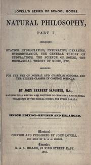 Cover of: Natural philosophy. by John Herbert Sangster