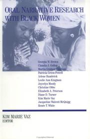 Cover of: Oral Narrative Research with Black Women by Kim Marie Vaz