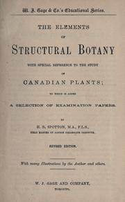 Cover of: The elements of structural botany by H. B. Spotton