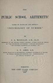 Cover of: public school arithmetic: based on McLellan and Dewey's "Psychology of number"