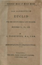 Cover of: The elements of Euclid for the use of schools and colleges by Isaac Todhunter