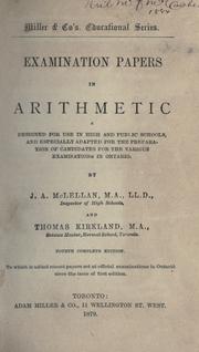 Cover of: Examination papers in arithmetic by J. A. McLellan, J. A. McLellan
