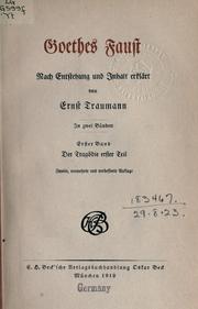 Cover of: Goethes Faust nach Enstehung und Inhalt erklärt.