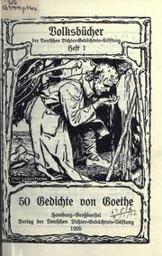 Cover of: 50 Gedichte by Johann Wolfgang von Goethe