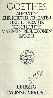 Cover of: Sämtliche Werke