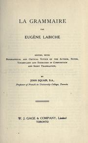 Cover of: La grammaire by Eugène Labiche