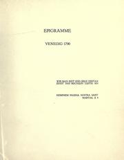 Cover of: Venetianische Epigramme.