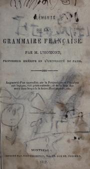Cover of: Eléments de la grammaire française by Charles François Lhomond