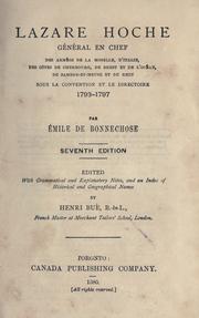 Cover of: Lazare Hoche by Émile de Bonnechose