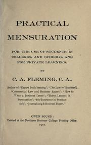Cover of: Practical mensuration by C. A. Fleming