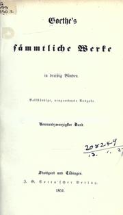 Cover of: Sämtliche Werke. by Johann Wolfgang von Goethe