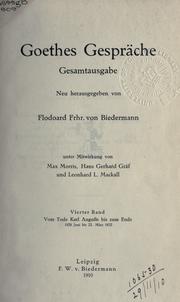 Cover of: Gespräche by Johann Wolfgang von Goethe
