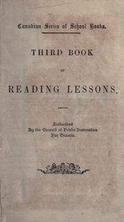 Cover of: Third book of reading lessons. by 