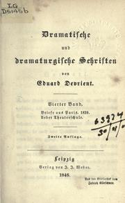 Cover of: Briefe aus Paris, 1839 by Eduard Devrient