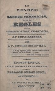 Cover of: principes de la langue française: suivis des règles de la versification française : en deux parties