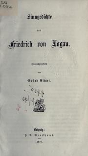 Cover of: Sinngedichte