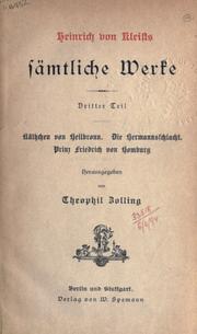 Cover of: Sämtliche Werke