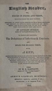 Cover of: The English reader, or, Pieces in prose and verse by Lindley Murray