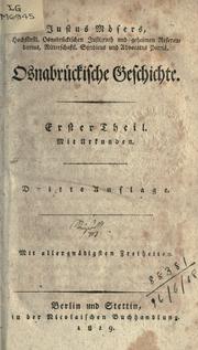 Cover of: Sämtliche Werke. by Justus Möser