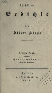 Cover of: Christliche Gedichte