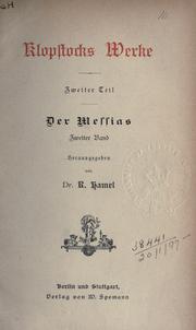 Cover of: Werke by Friedrich Gottlieb Klopstock