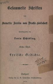 Cover of: Gesammelte Schriften