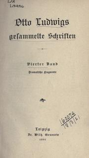 Cover of: Gesammelte Schriften. by Otto Ludwig