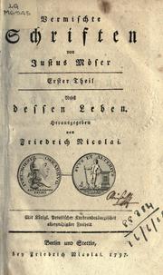 Cover of: Sämtliche Werke. by Justus Möser