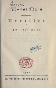 Cover of: Novellen. by Thomas Mann