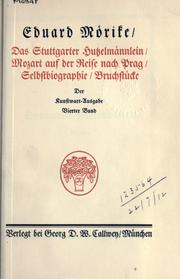 Cover of: Werke by Eduard Mörike