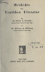 Cover of: Geschichte der deutschen Literatur.