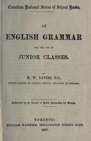 An English grammar for the use of junior classes by H. W. Davies